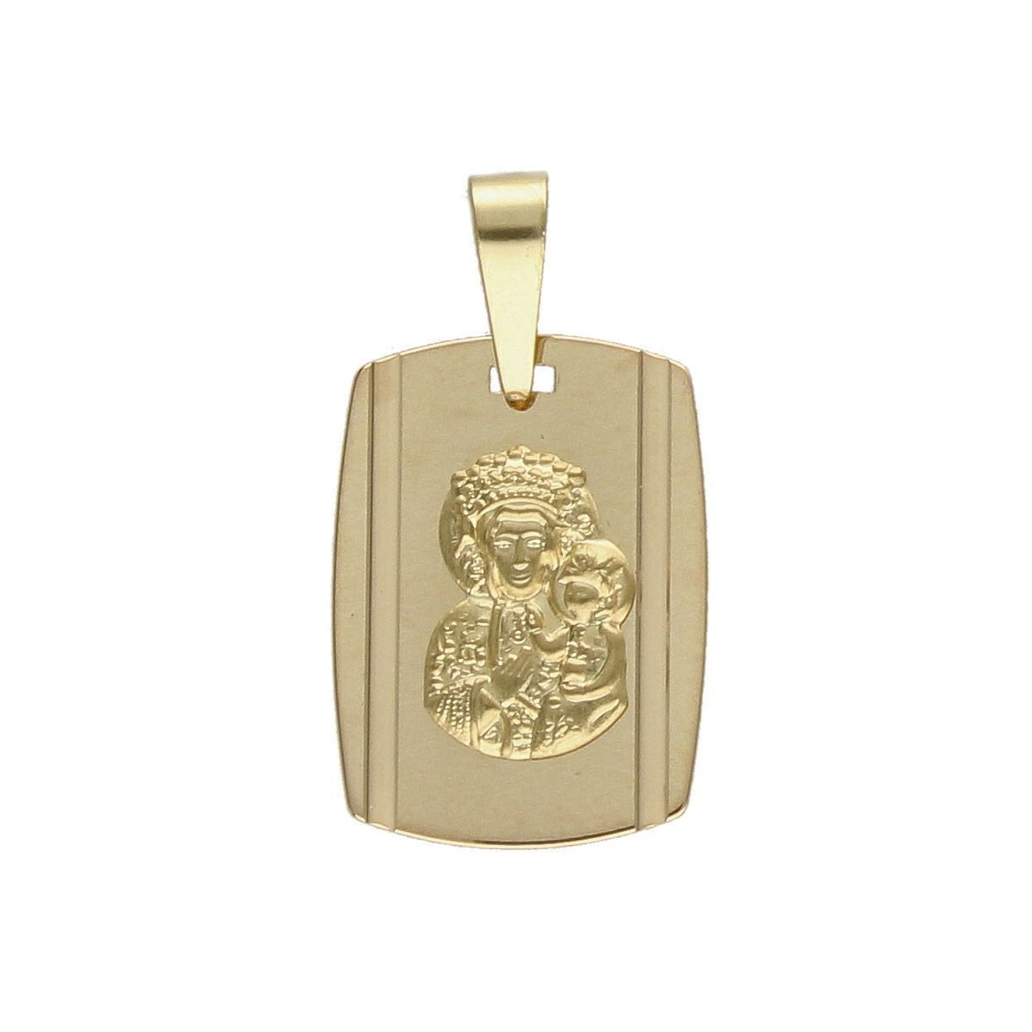 Złoty medalik z wizerunkiem Matki Boskiej Częstochowskiej. ZA 6062.jpg